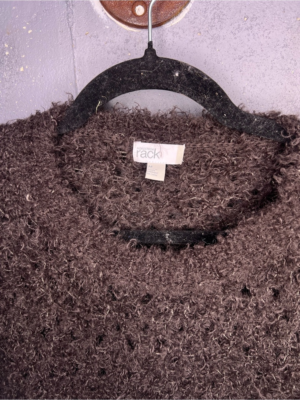 Fuzzy Crewneck Women's Sweater - Medium - Picture 5 of 5